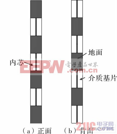 微带交叉阵子天线示意图