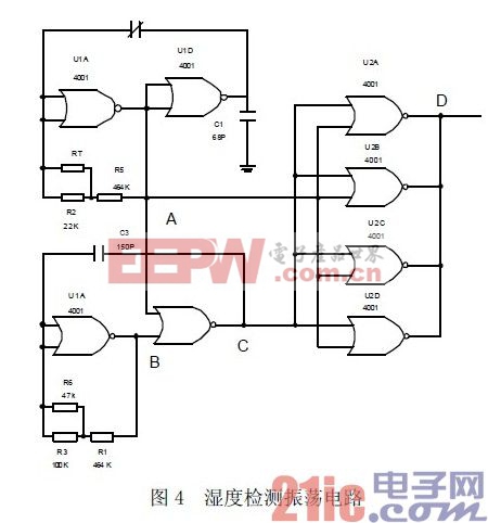 濕度檢測(cè)振蕩電路