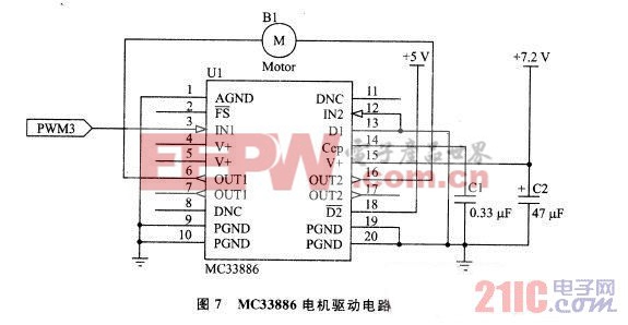 MC33886电机驱动电路