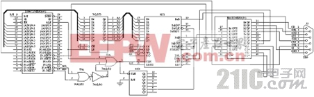 DS80C320与Modem硬件接口图