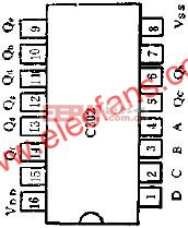 C302八段字形译码器的外引线和功用线路图  www.elecfans.com