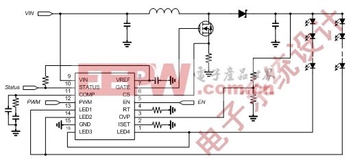图三（一）： LED1//LED2 and LED3//LED4 parallel application.