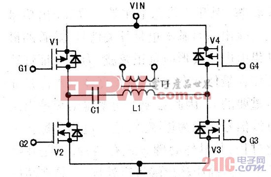 在低压输入端正弦化处理的功率驱动电路简图