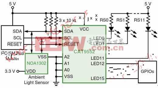 CAT9552典型應(yīng)用電路圖