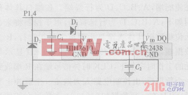 圖4  溫濕度模塊原理圖