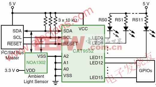 CAT9552典型應(yīng)用電路圖 www.elecfans.com