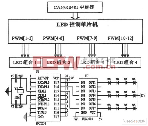  LED控制模块结构图及驱动电路