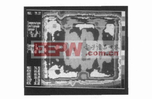 1W 藍(lán)光LED表面溫度分布