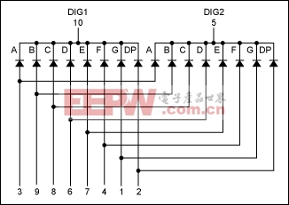 Connecting dual-digit LED modules