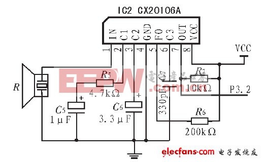 圖4 超聲波測(cè)距顯示電路