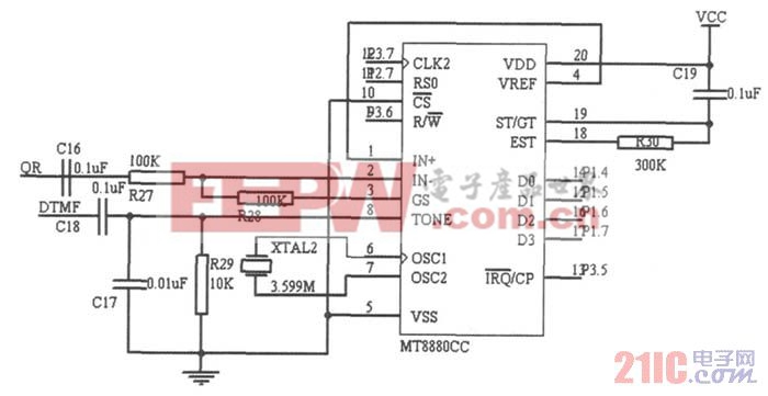 DTMF收發(fā)電路