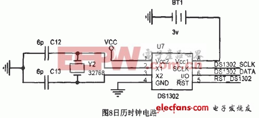 日歷時(shí)鐘電路