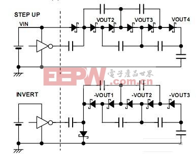 肖特基二極管組成的電荷泵多電壓輸出電路