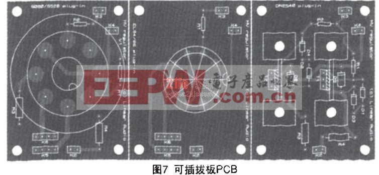 圖7顯示出插拔板子的元件配置方案