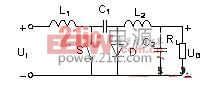 开关电源主电路拓扑结构的分析与比较 power.21ic.com  图4 升压-降压型DC/DC转换器电路