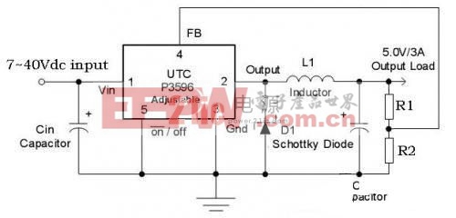 UTC P3596應(yīng)用電路