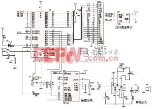 非接触式语音红外数字测温计硬件设计图