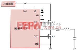 圖3 MB39A132的簡(jiǎn)單框圖（Nch/Nch）