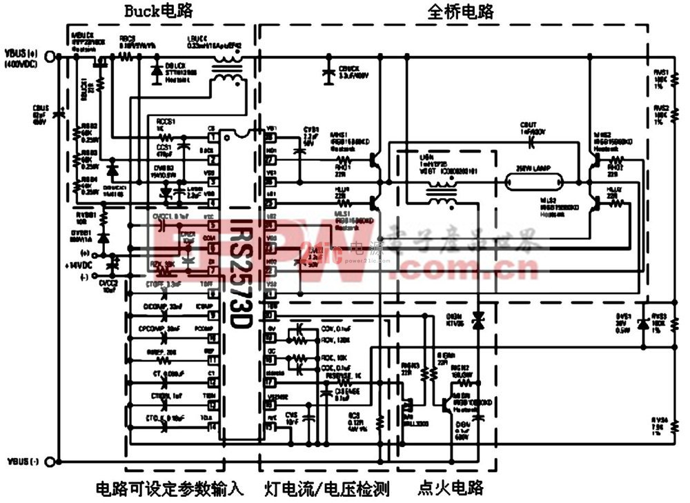 圖5 Buck 變換級和全橋變換級的電路工作原理圖