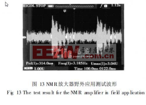 NMR放大器野外應(yīng)用測試波形