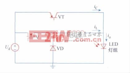 圖1 有源紋波補(bǔ)償BUCK 電路拓?fù)鋱D