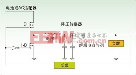 图1：降压转换器自身带有电压反馈系统。