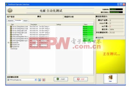 圖5 電源自動化系統(tǒng)測試界面
