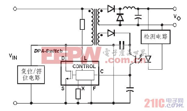 图3 典型DPA- Switch 单端正激式开关电源电路