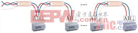 圖3　ADL儀表通訊電纜接線示意圖  電源管理