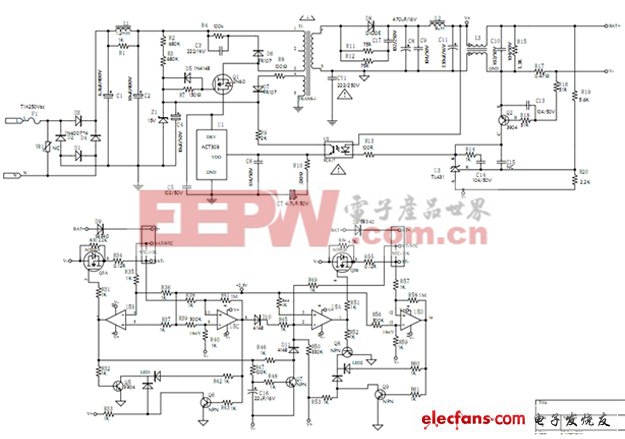  8.4V/1A微打印机智能锂电池充电器原理图