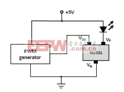 用PWM信号来对恒流二极管供电的LED调光