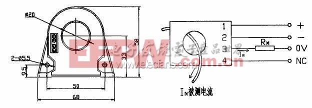 圖3-3 CHB100 外型和連接圖