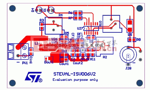 STEVAL-ISV006V2 PCB布局圖