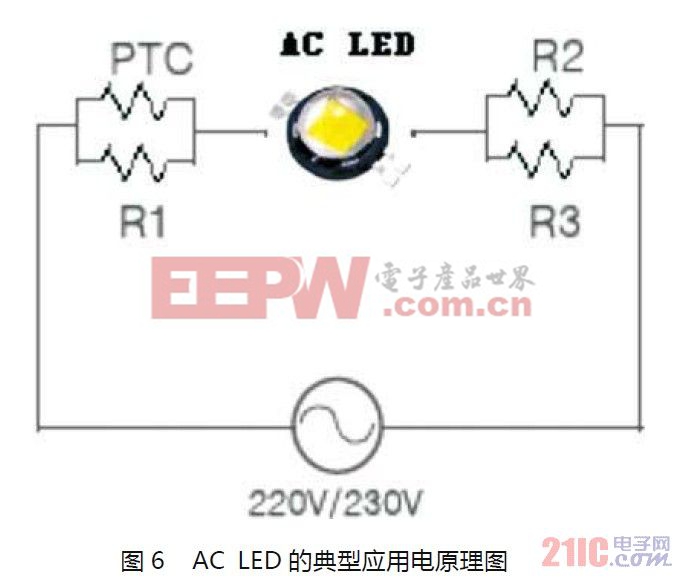 AC LED的典型應(yīng)用電原理圖