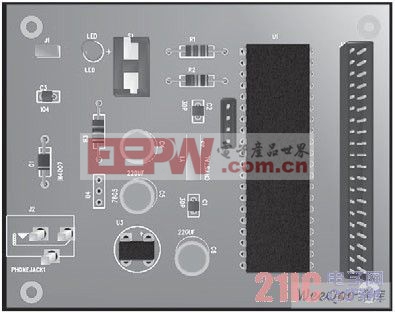 單片機(jī)最小系統(tǒng)電路板3D效果圖