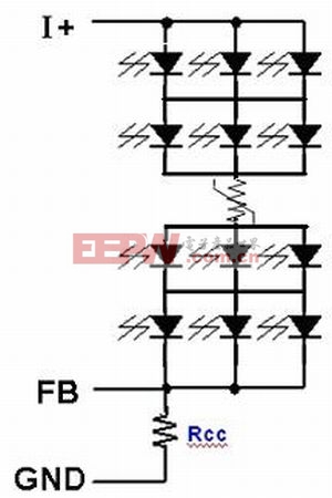 图7：LED阵列主干路保护方案。