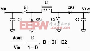 圖1D：降壓+升壓轉(zhuǎn)換器原理圖。