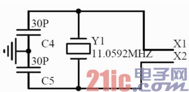 单片机最小系统振荡电路图