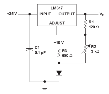 几种稳压器（TI）的典型应用之LM317