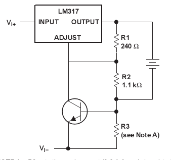 几种稳压器（TI）的典型应用之LM317