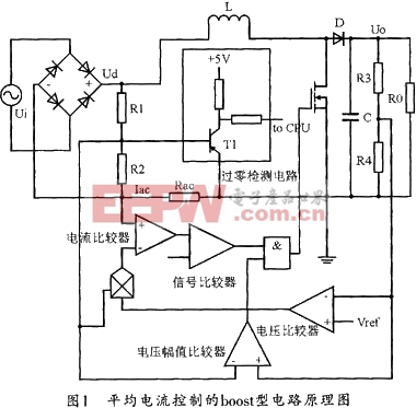 采用平均電流控制的boost型電路原理圖