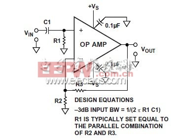 双电源供电运算放大器输入端交流耦合的正确方法