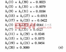 中頻PCM/DPSK解調(diào)器中濾波器的設(shè)計（圖五）