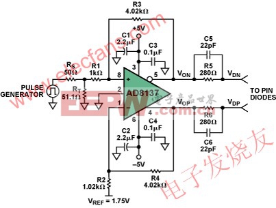  PIN二極管驅(qū)動(dòng)器原理圖 www.elecfans.com