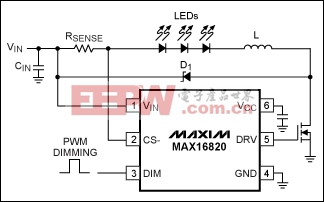 Figure 1. Standard driver circuit for HB LEDs.