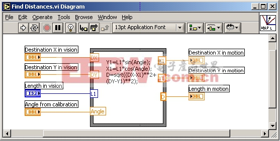 坐标转换的LabVIEW代码 