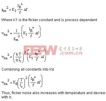 闪烁噪声电压关系