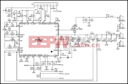 圖1. MAX5060降壓轉換器原理圖(FSW = 275kHz)