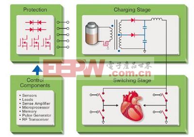 植入性心脏复律除颤器(ICD)结构图