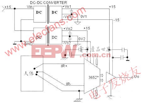 普通型的心電檢測(cè)電路 www.elecfans.com